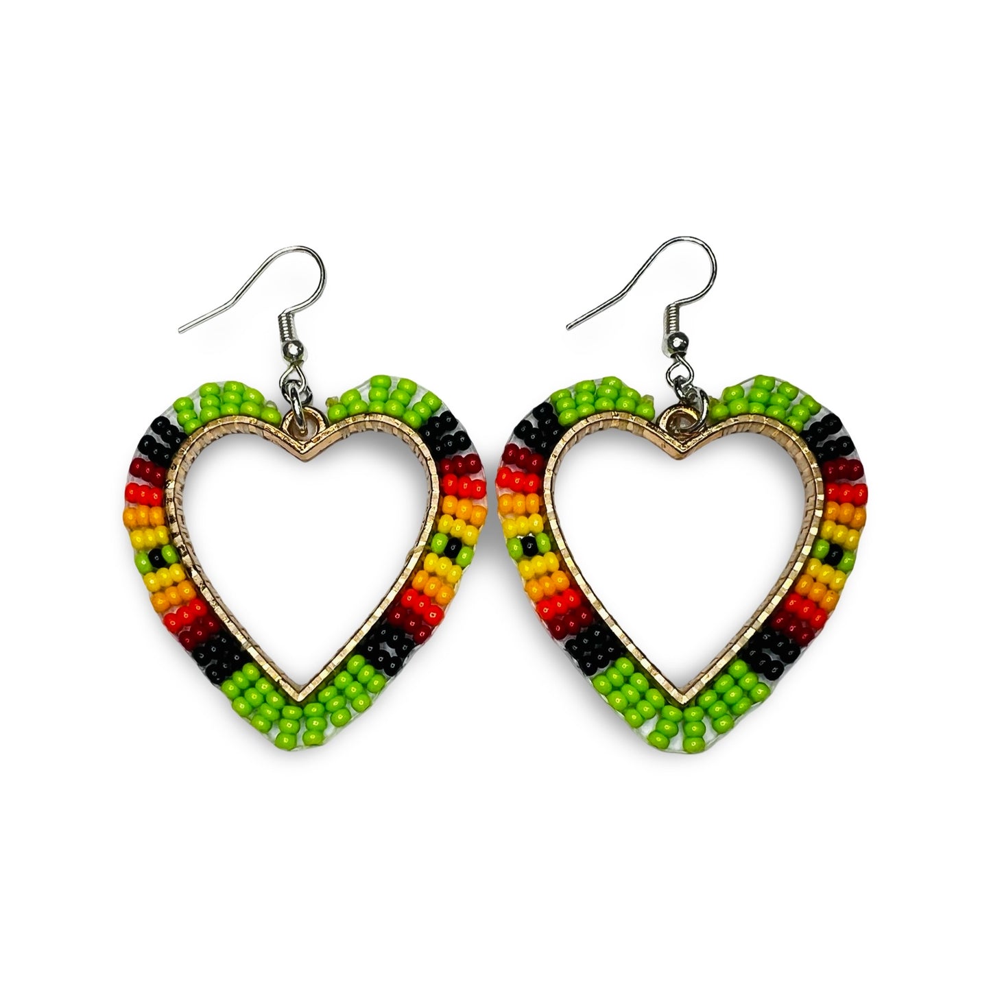 DYH Beaded Heart Earrings
