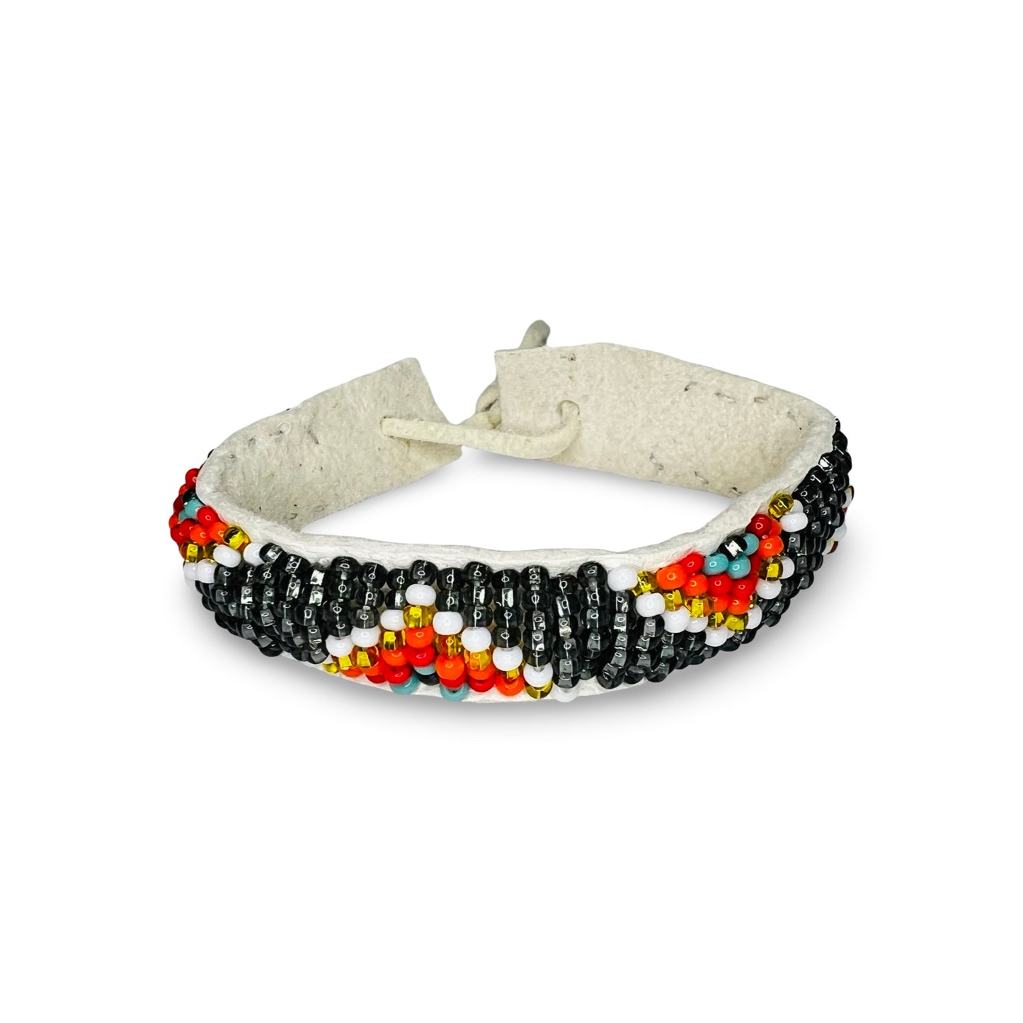 DT Beaded Leather Bracelet