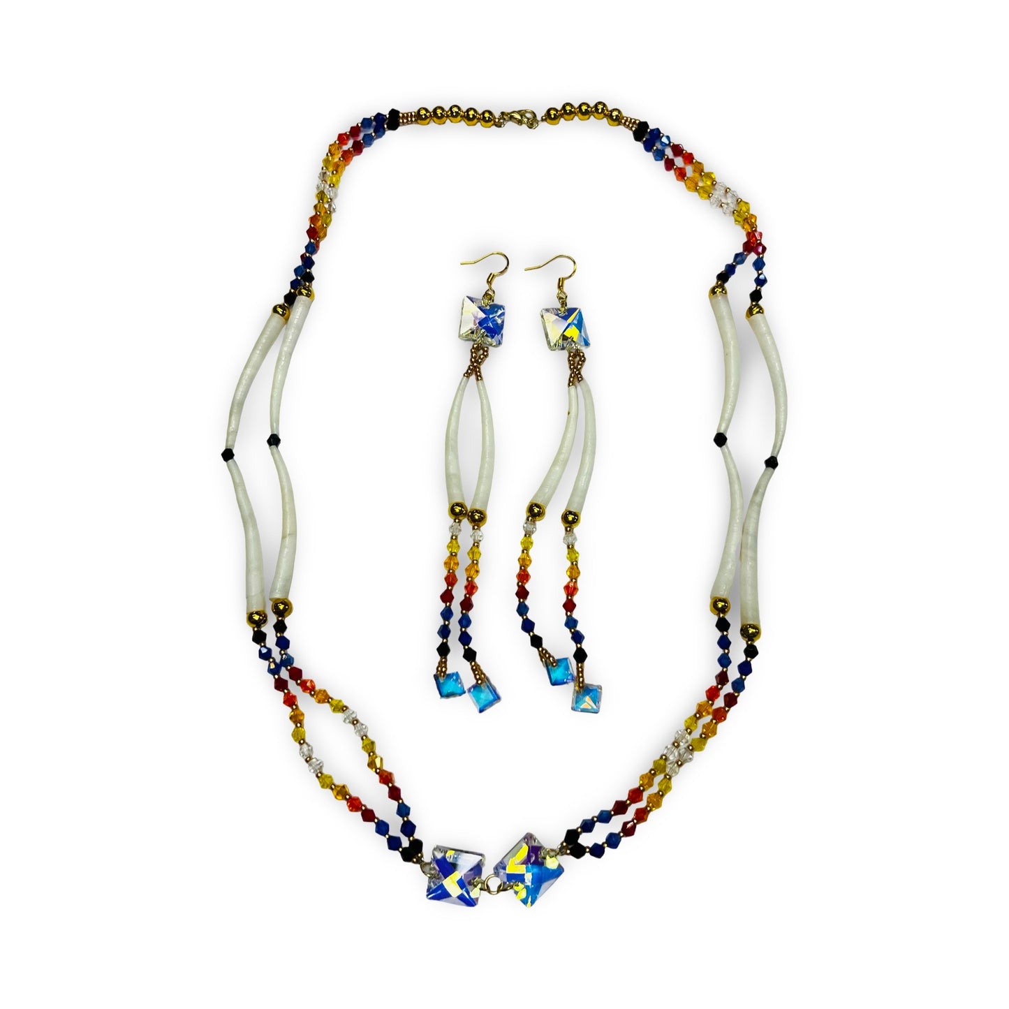 MH Dentalium Necklace/Earring Set