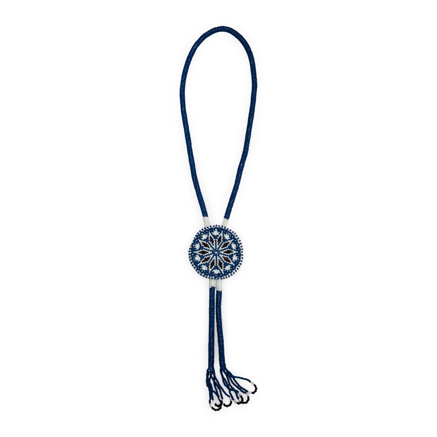 SBE Blue Beaded Bolo Tie