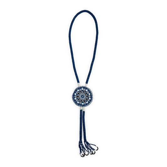 SBE Blue Beaded Bolo Tie