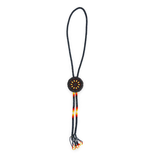 SBE Dark Grey Beaded Bolo Tie
