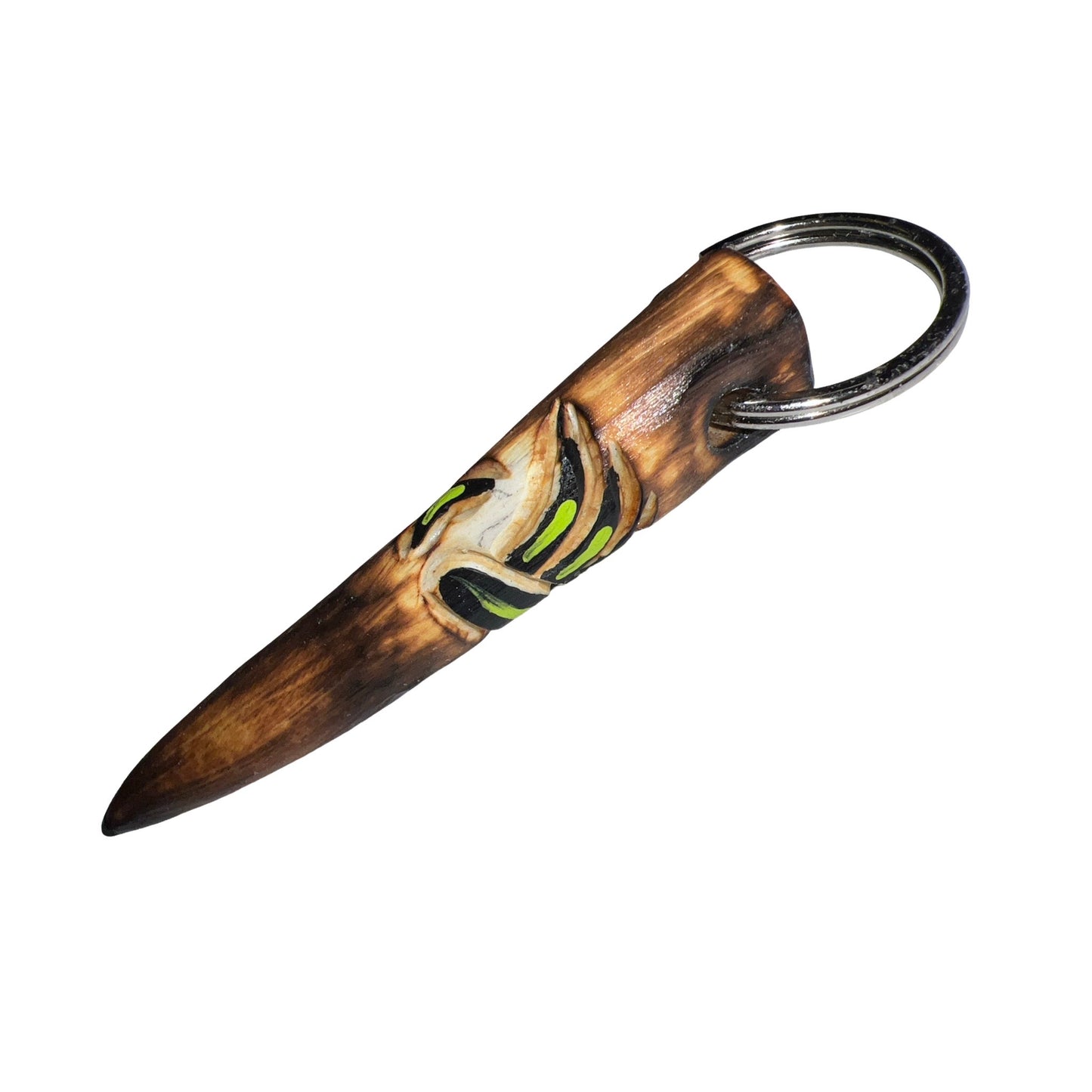 DYH Carved Deer Antler Keychains