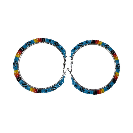 DYH Large Beaded Hoop Earrings