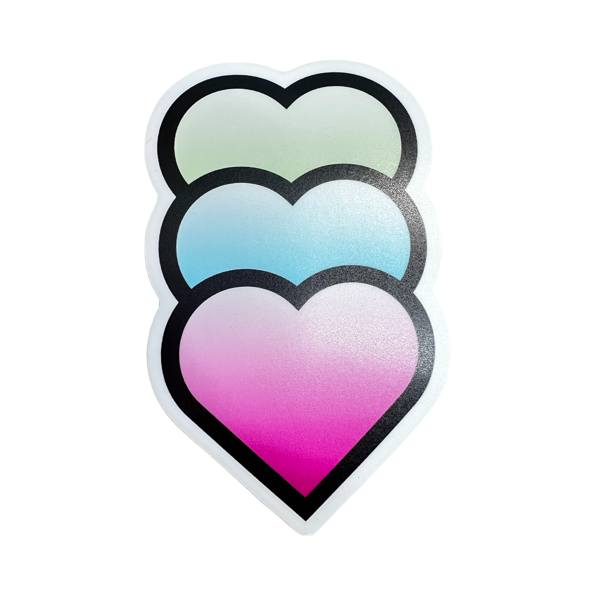 Hearts Pink Sticker – JC Designs