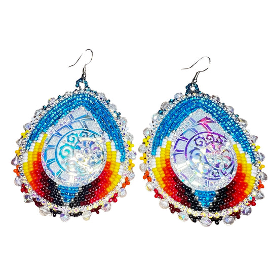 BBB Blue Beaded Earrings