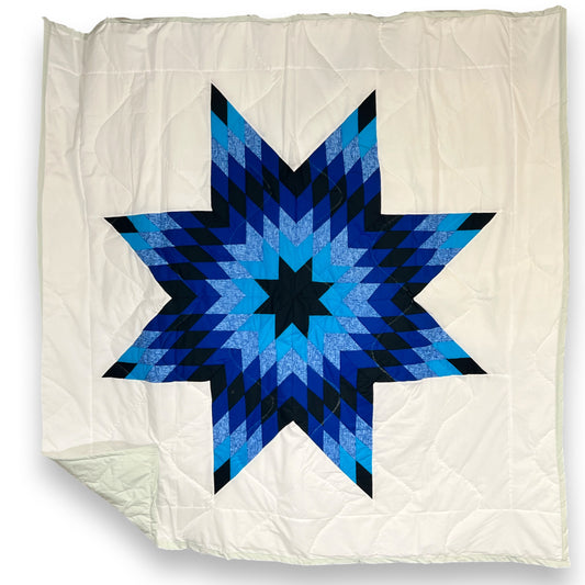 KHP Blue Mint Queen Star Quilt
