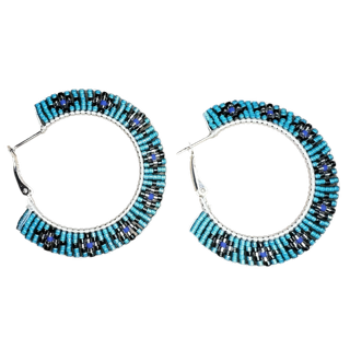 MRC Beaded Hoop Earrings