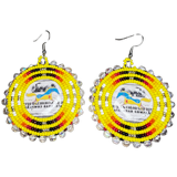 BBB Yellow Beaded Earrings