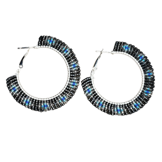 MRC Beaded Hoop Earrings