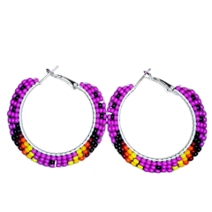 DYH Beaded Hoop Earrings