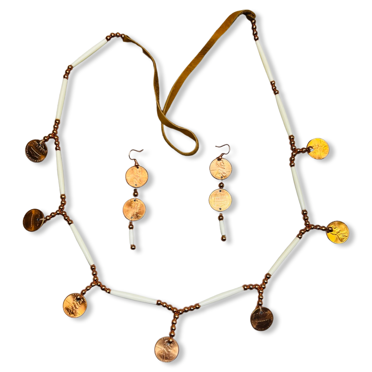 BN Bone Necklace & Earring Set
