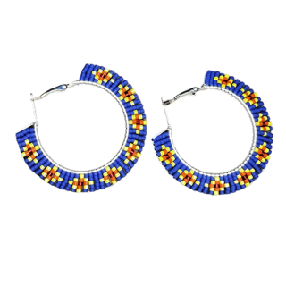 MRC Beaded Hoop Earrings