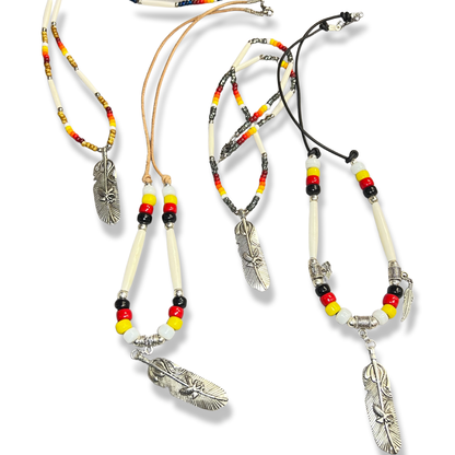 CP Feather and Bead Necklaces
