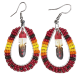 DYH 2" Beaded Teardrop Earrings