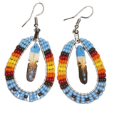 DYH 2" Beaded Teardrop Earrings