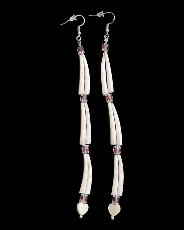 IREH 3 Row Dentalium Earring