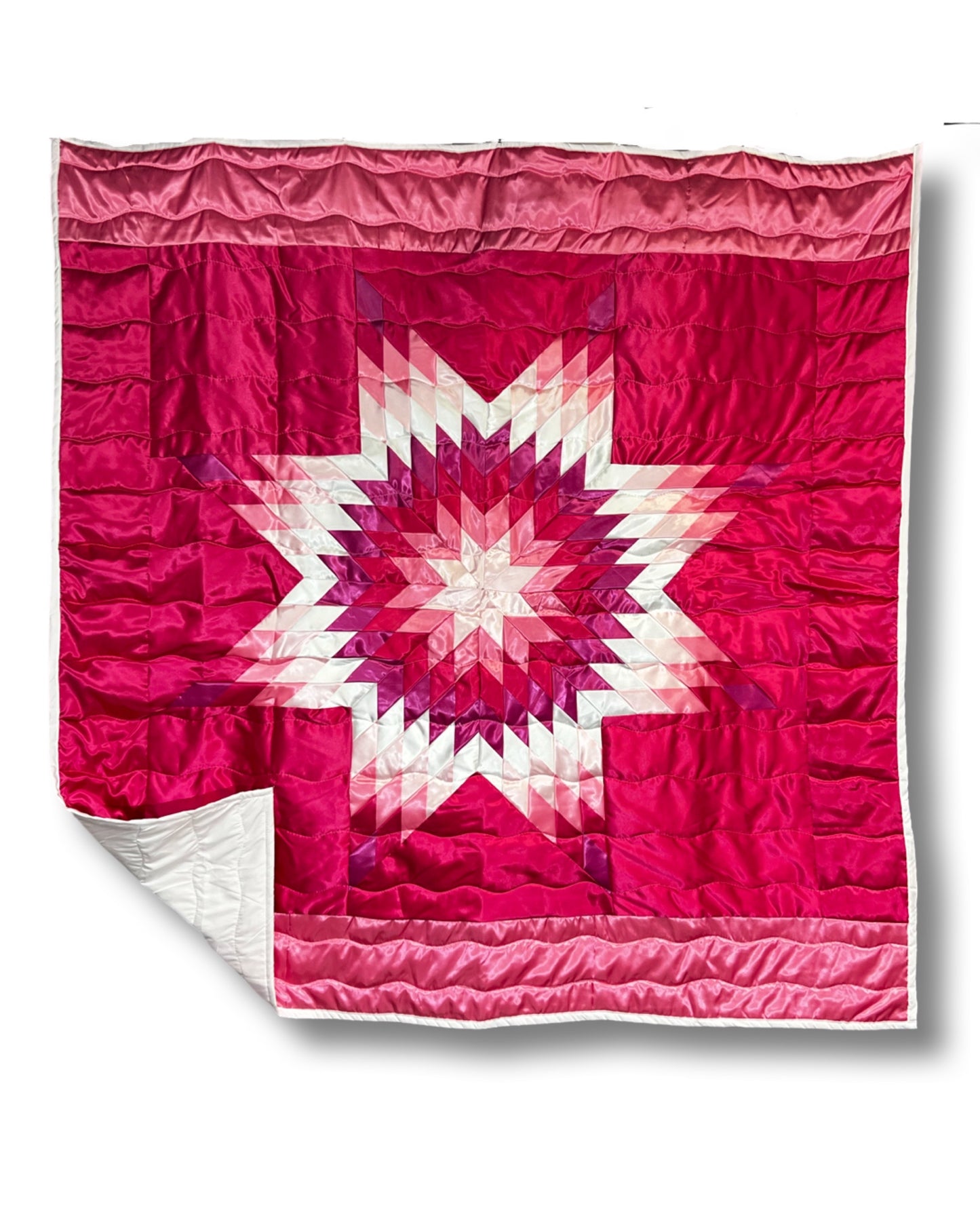 JBE Pink Satin Starquilt