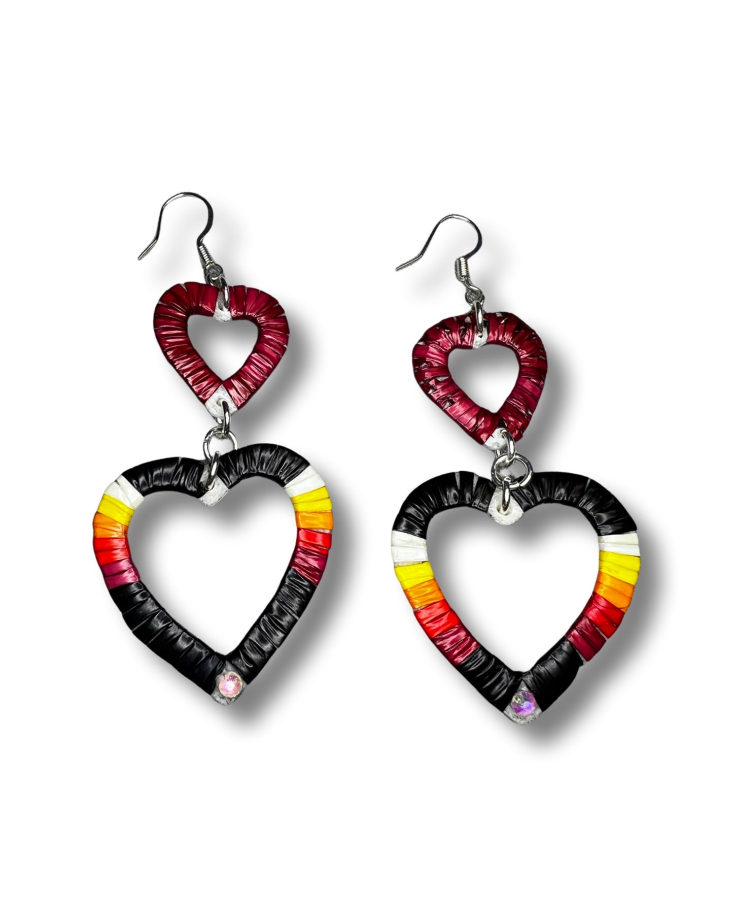 MG Double Heart Earrings