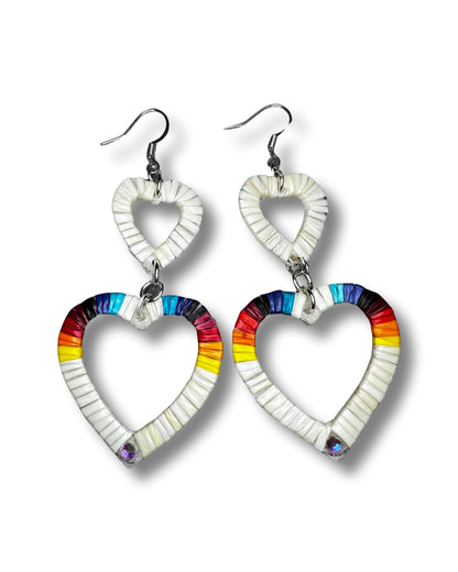 MG Double Heart Earrings
