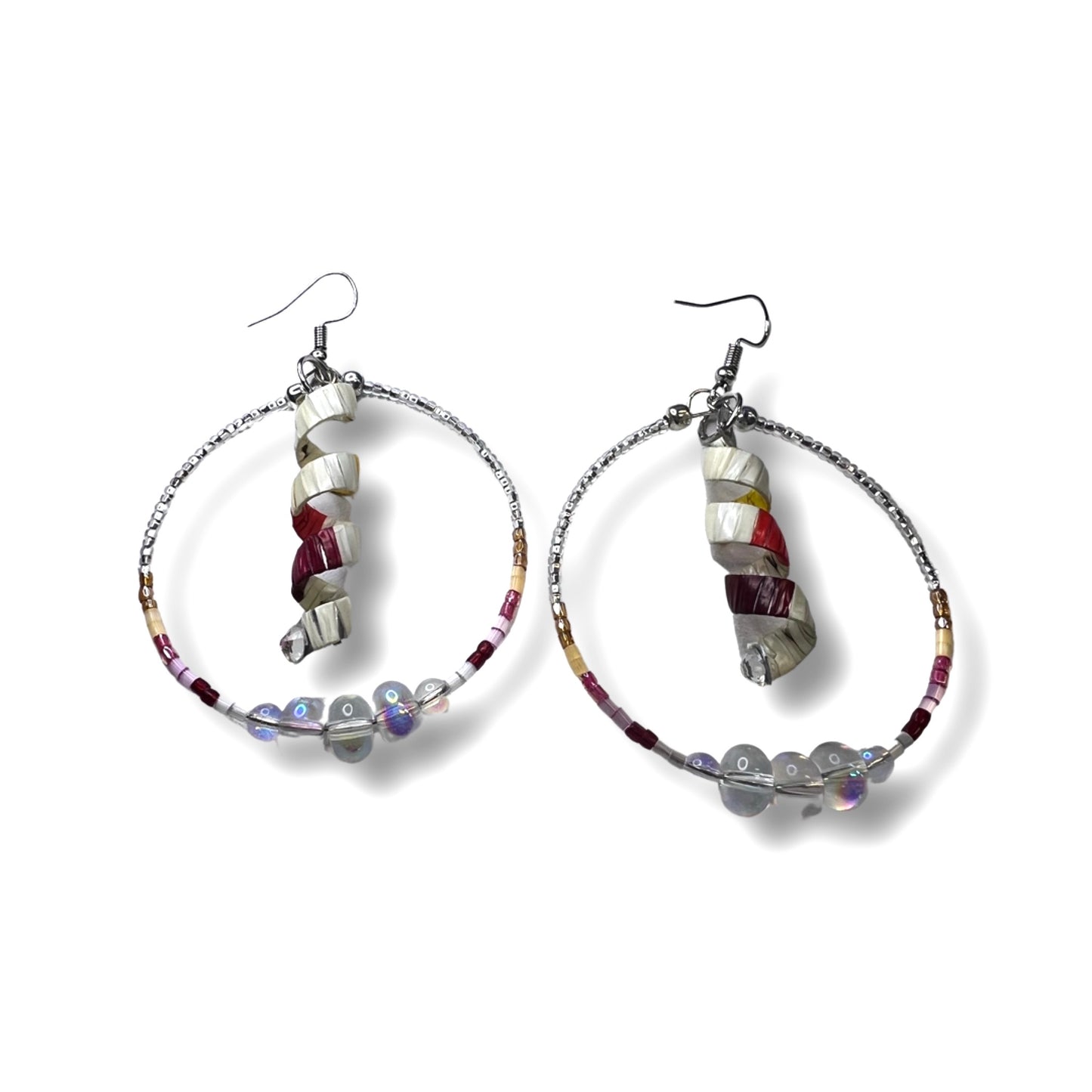 MG Bead Hoop w/Spiral Earring