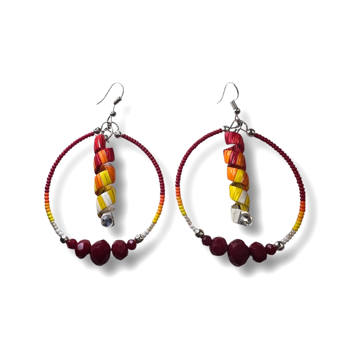 MG Bead Hoop w/Spiral Earring