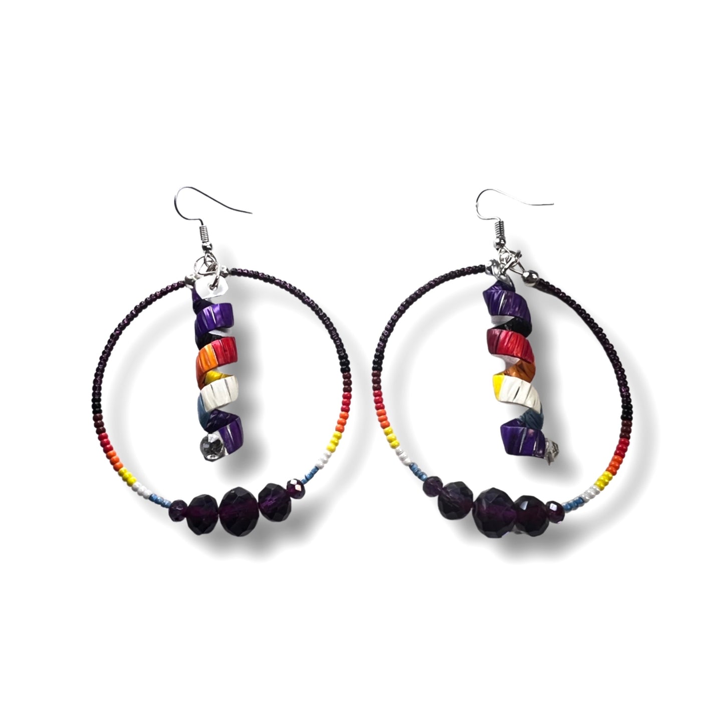 MG Bead Hoop w/Spiral Earring