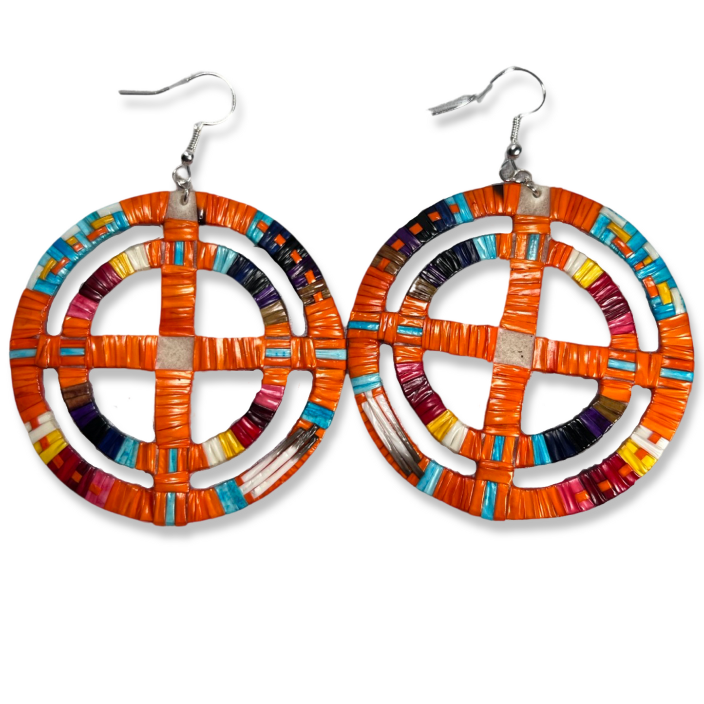 ARC Double Medicine Wheel Quilled Earrings
