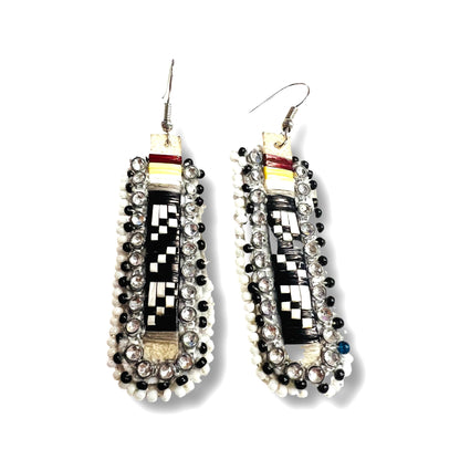 GRC Beaded and Quill Earrings