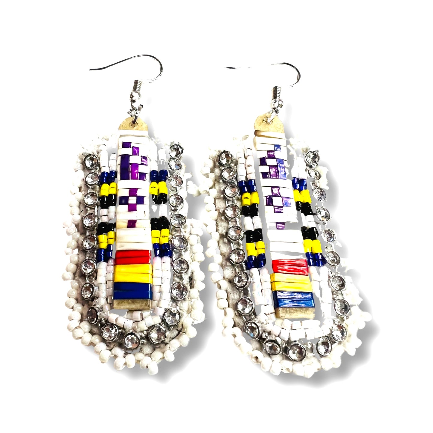 GRC Beaded and Quill Earrings