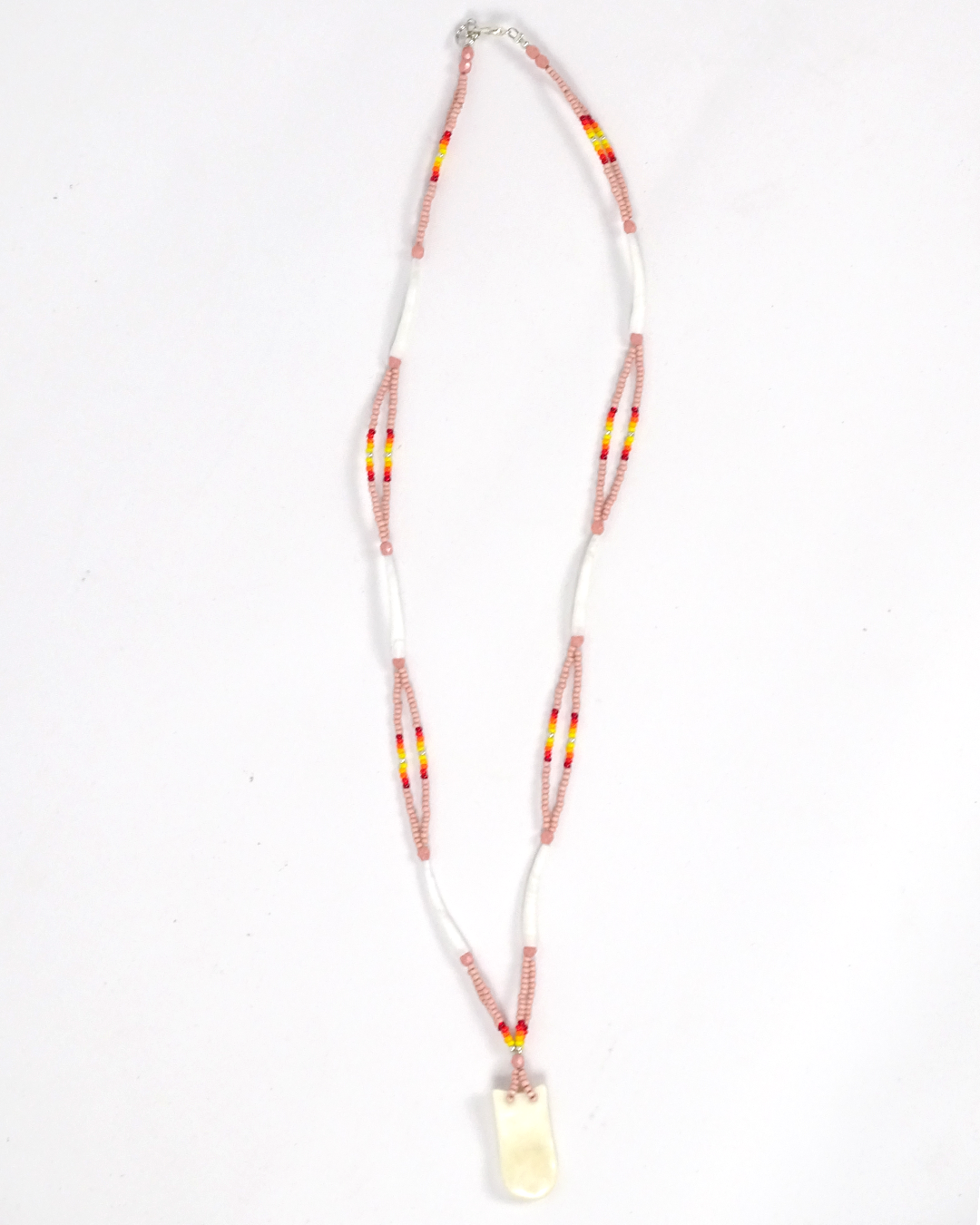 IREH Beaded Elk Tooth and Dentalium Necklace