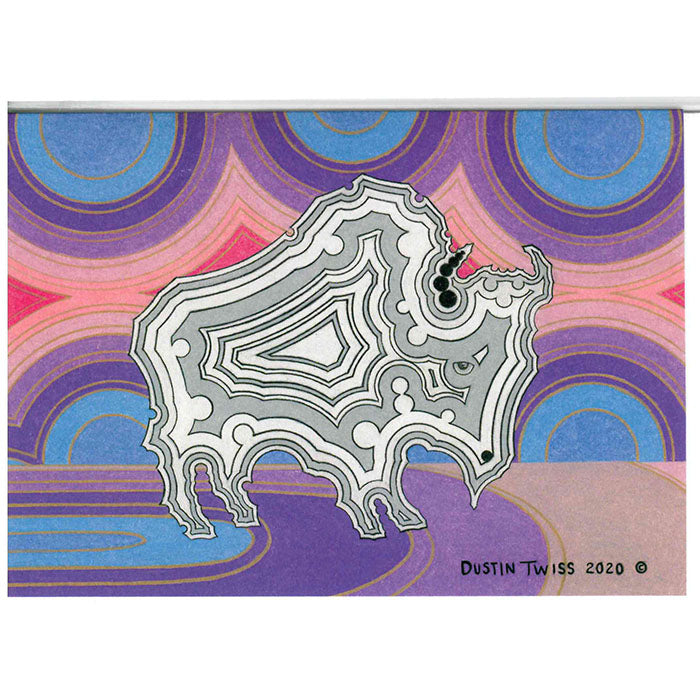DT White Buffalo Pastel Card