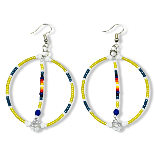 LZ Beaded Oval Earrings