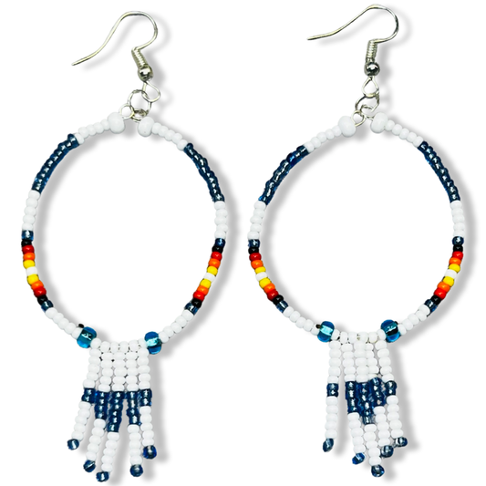 LZ Beaded Oval Earrings