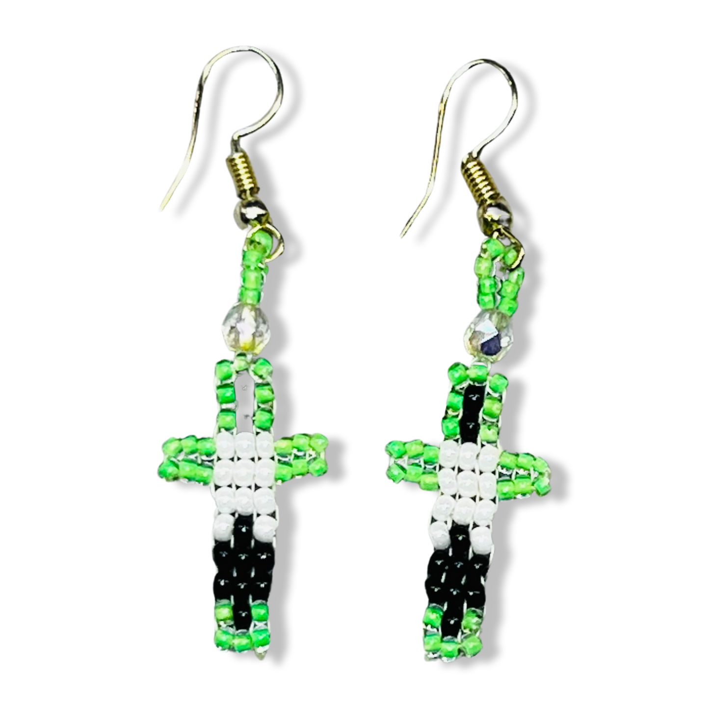 LZ Brickstitch Cross Earring