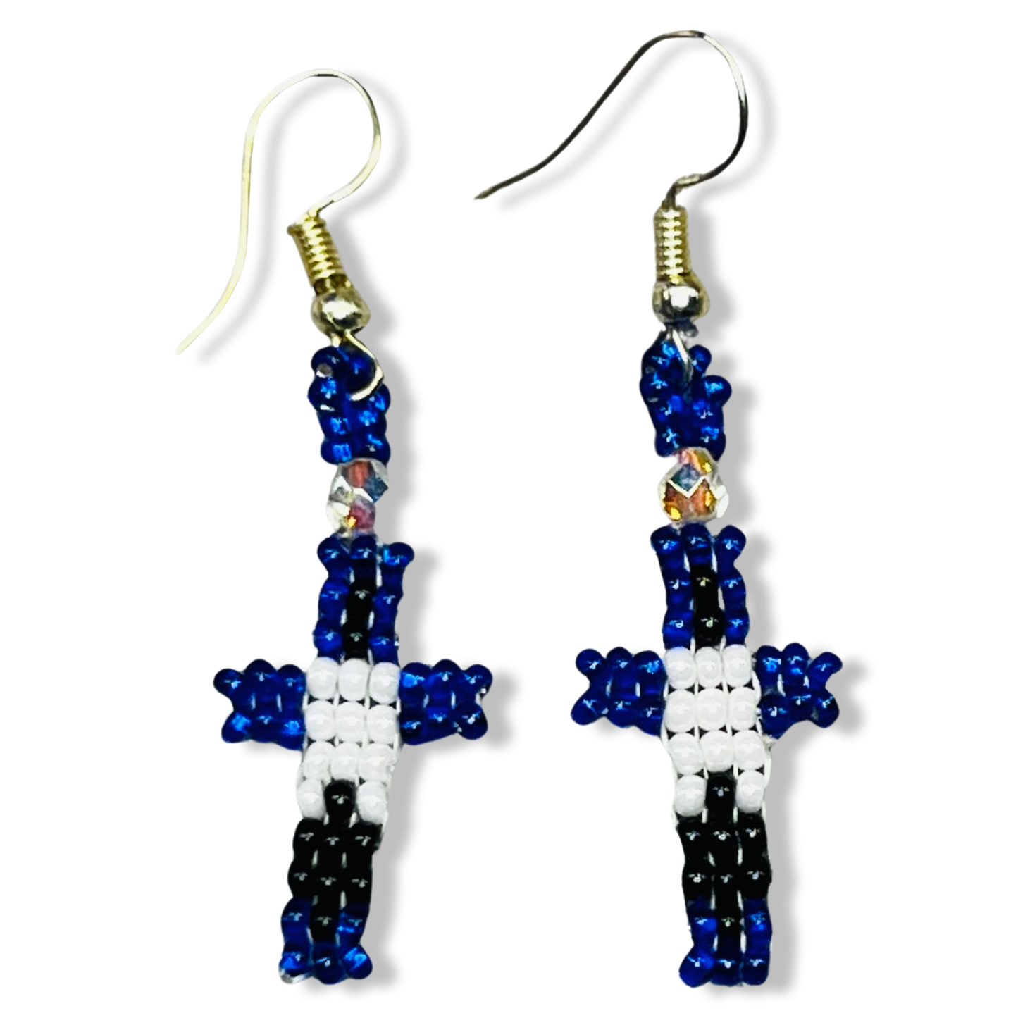 LZ Brickstitch Cross Earring