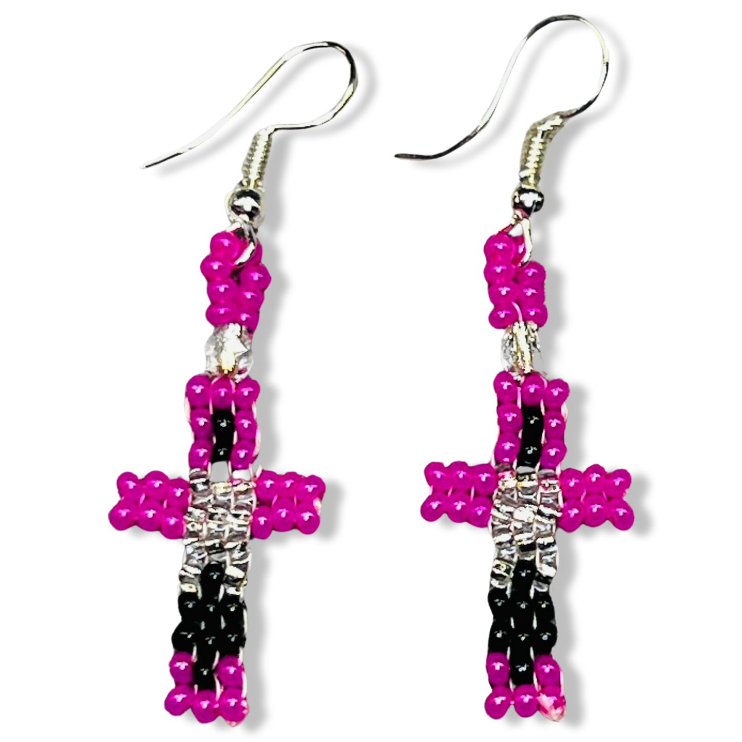 LZ Brickstitch Cross Earring