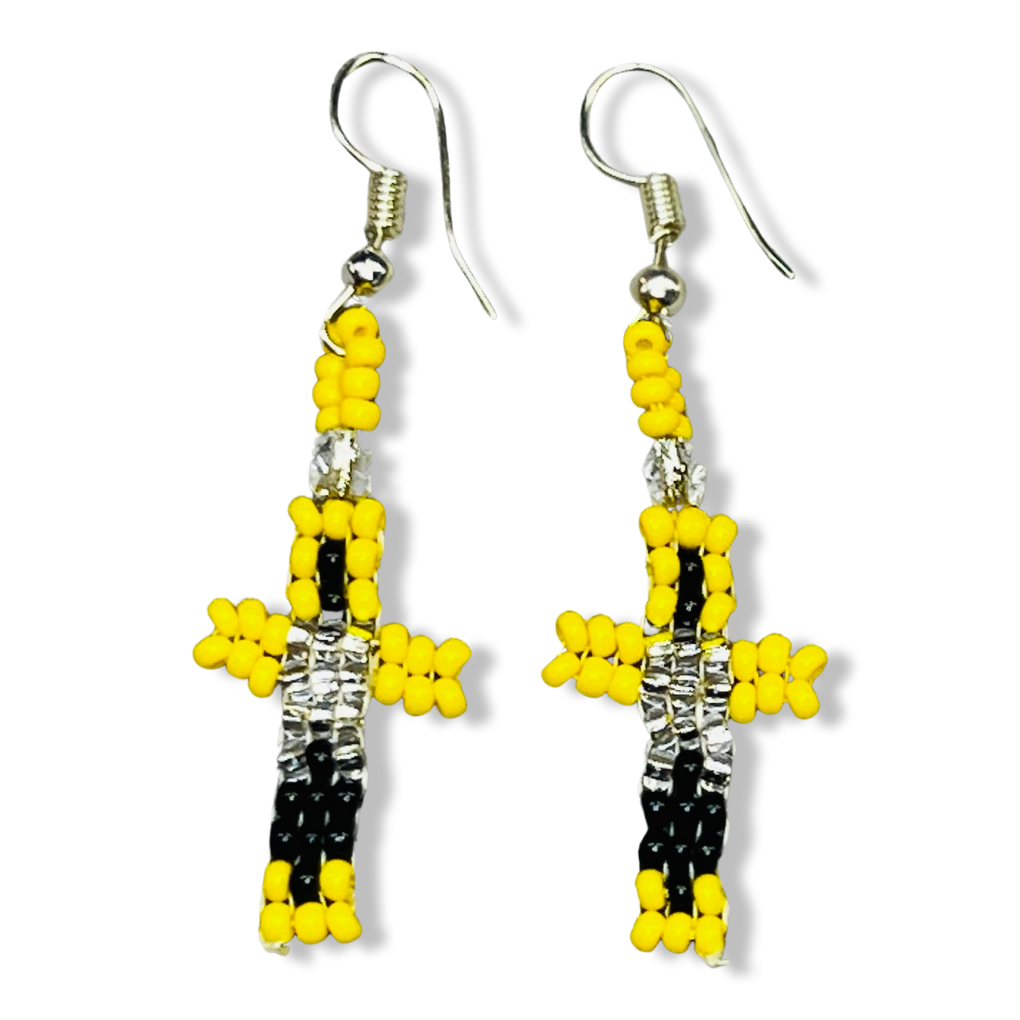 LZ Brickstitch Cross Earring