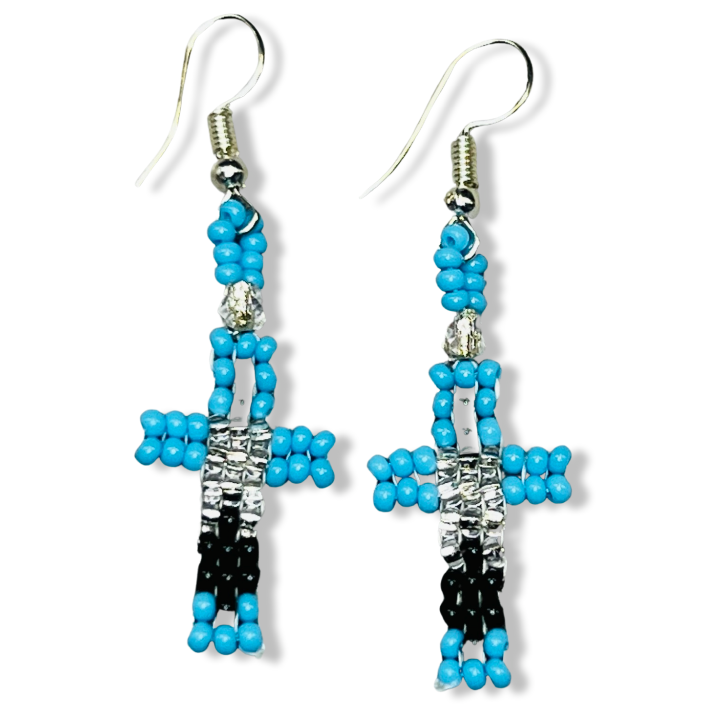 LZ Brickstitch Cross Earring