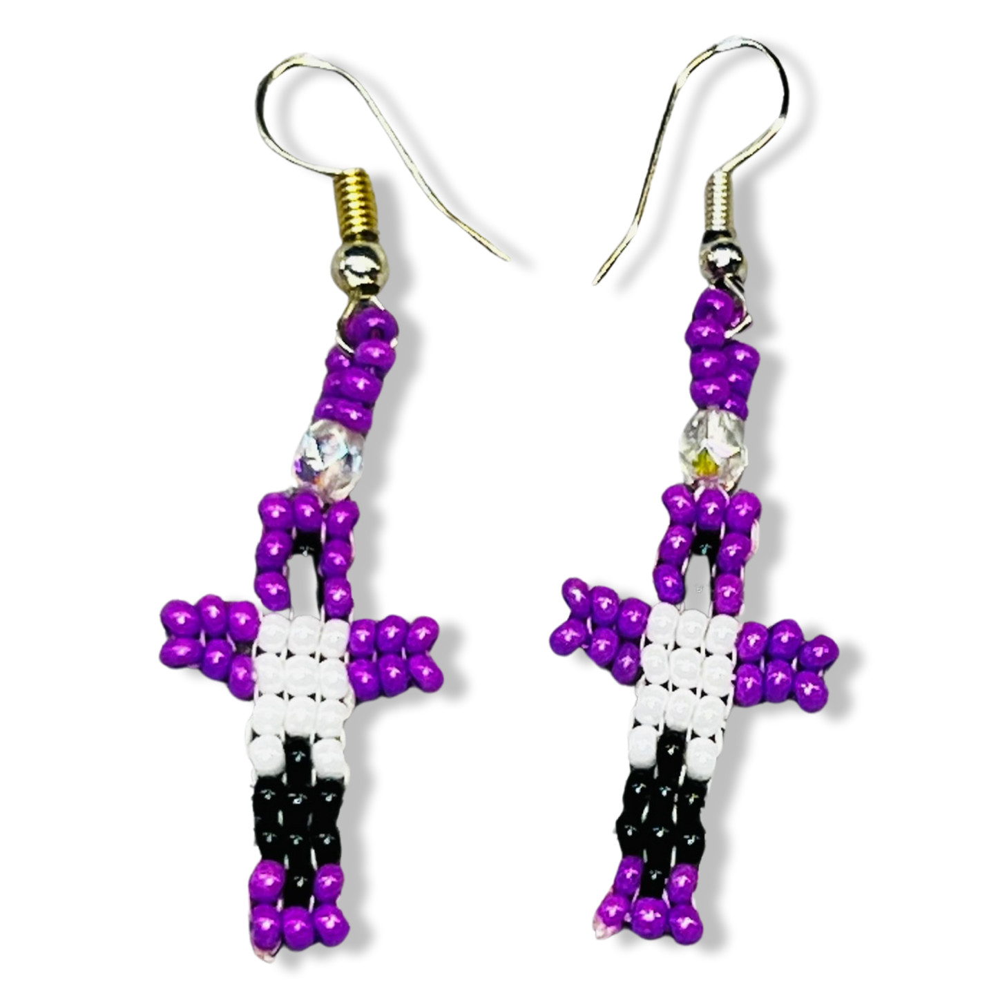 LZ Brickstitch Cross Earring