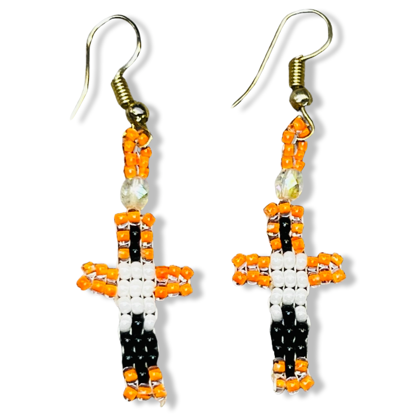 LZ Brickstitch Cross Earring