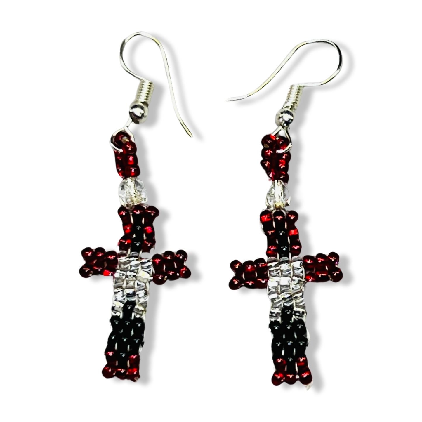 LZ Brickstitch Cross Earring