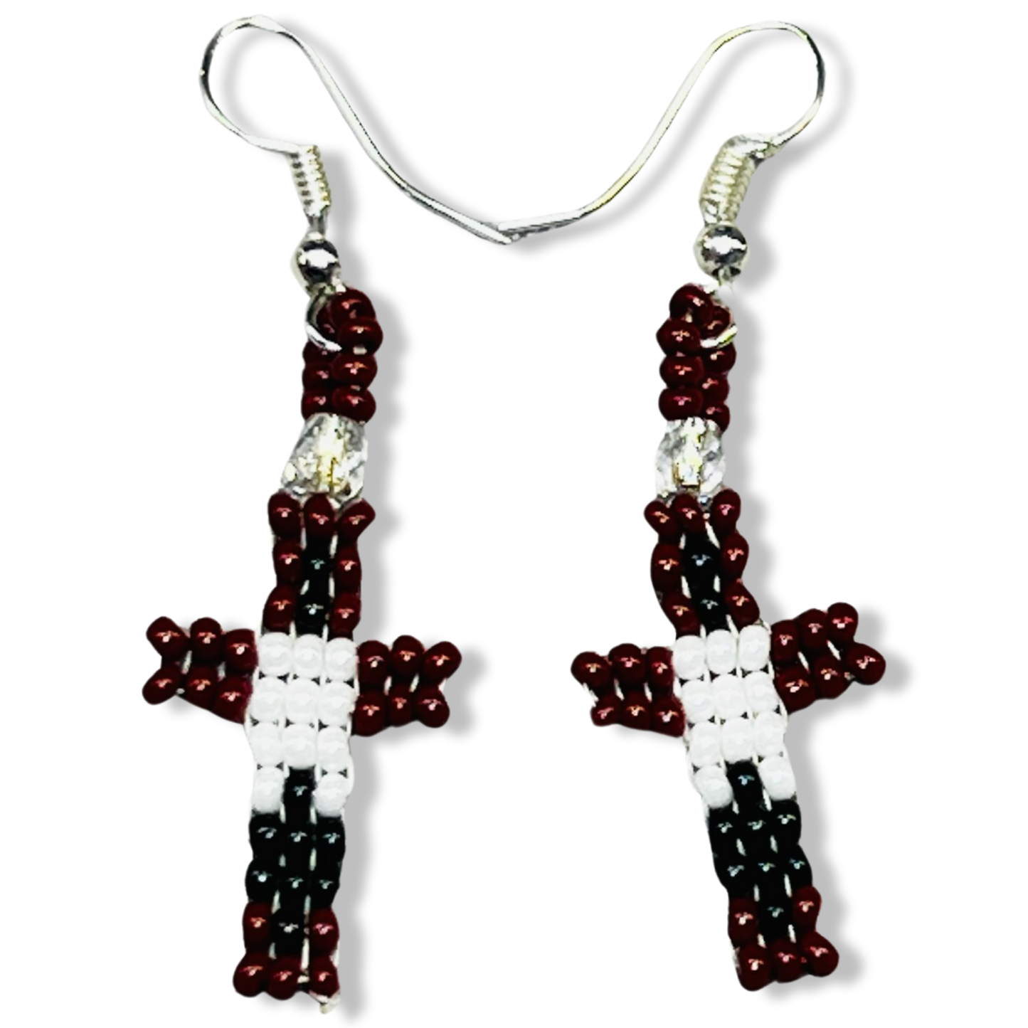 LZ Brickstitch Cross Earring