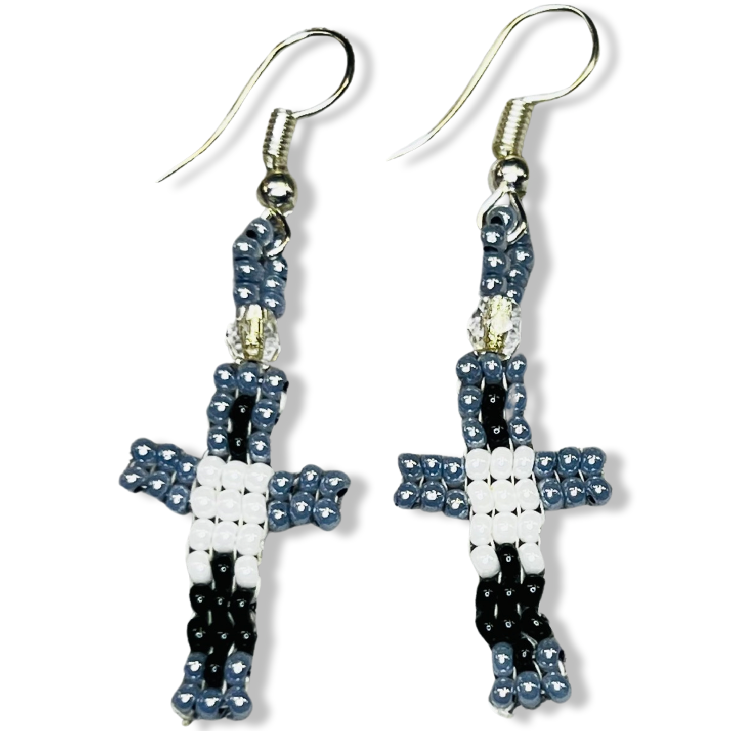 LZ Brickstitch Cross Earring