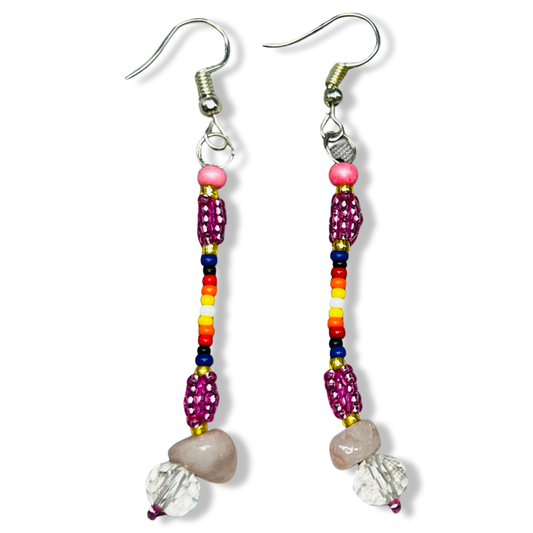 LZ Beaded Dangle Earrings